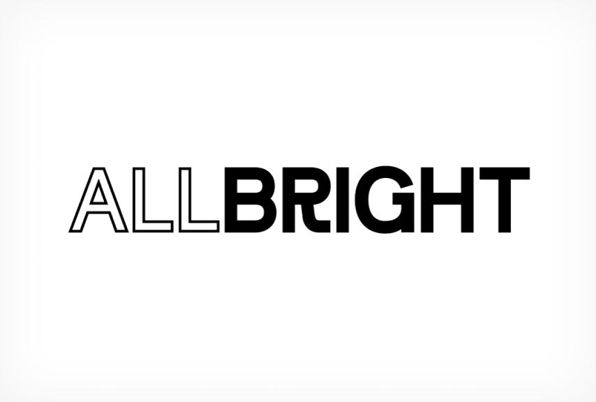 Allbright-loggan. Allbright är en stiftelse som arbetar för jämstalld rekrytering, jämställdhet och mångfald på ledande positioner.