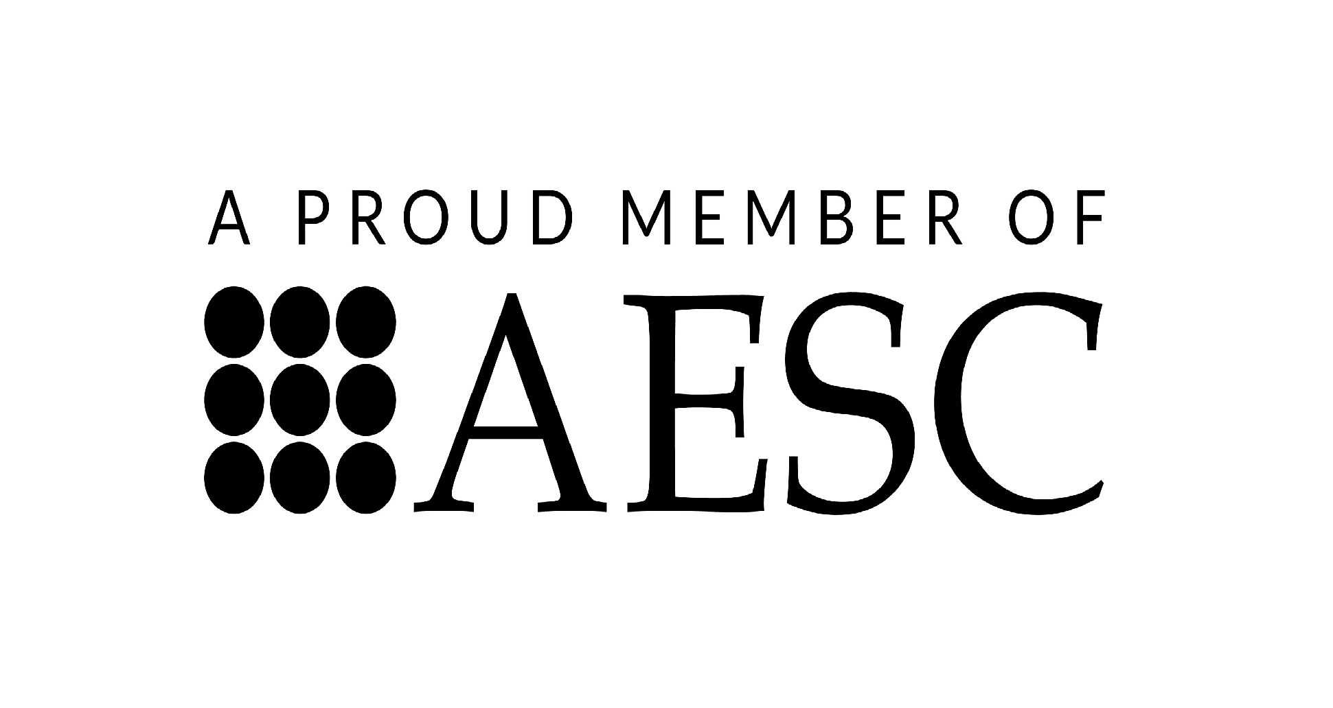 AESC-loggan. AESC är en internationell branschorganisation som ständigt utvecklar och höjer kvaliteten inom Executive Search-rekryteringsföretag.